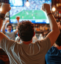 Cientos de hombres aprovecharon la baja de paternidad para ver el Mundial de fútbol